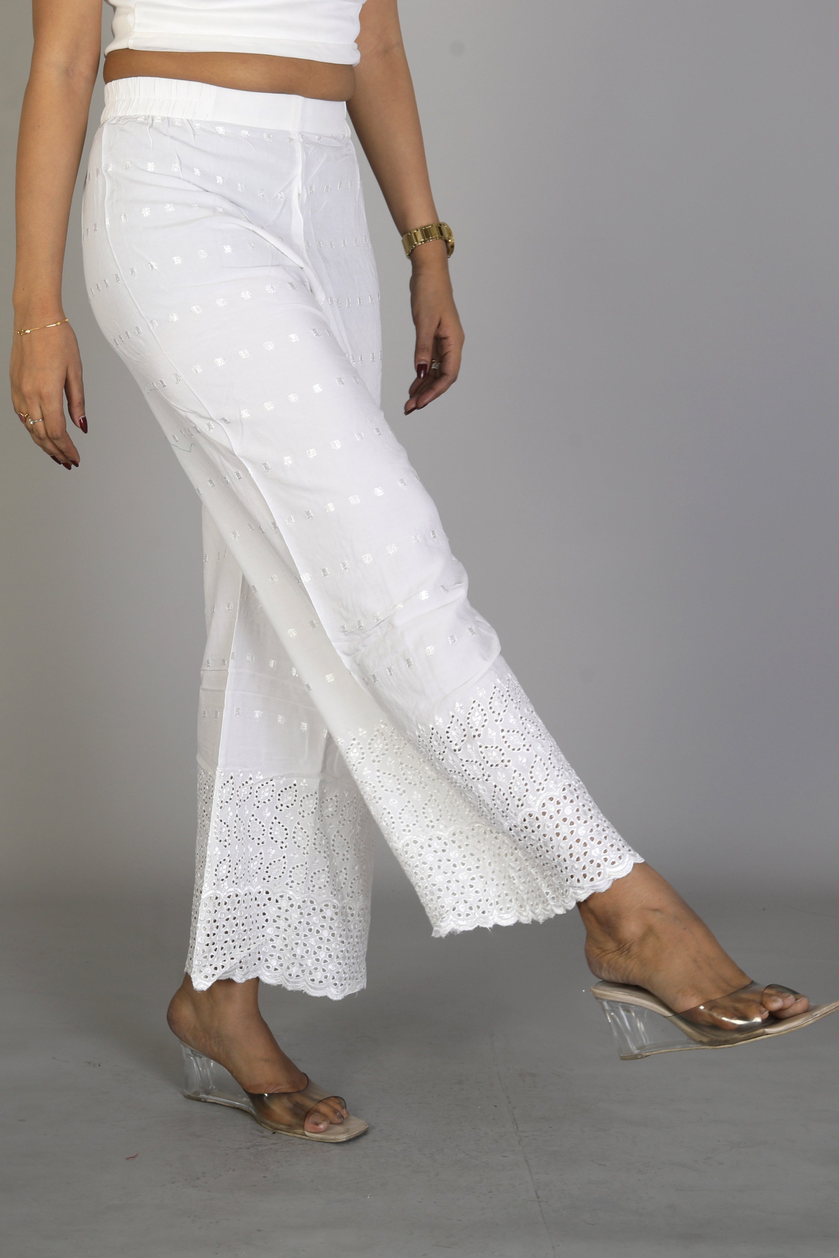 Women’s Stylish White Palazzo - Keya Seth Exclusive