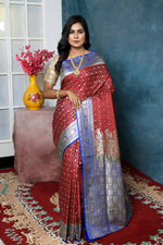 Load image into Gallery viewer, Ruby Red Banarasi Saree - Keya Seth Exclusive