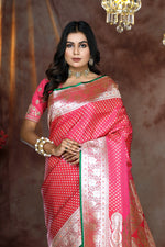 Load image into Gallery viewer, Sweet Pink Punch Banarasi Saree - Keya Seth Exclusive
