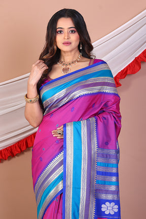Purple Blended Bangalore Silk Saree - Keya Seth Exclusive
