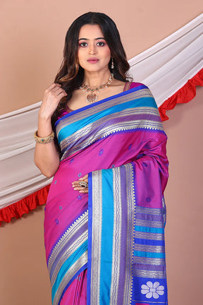 Purple Blended Bangalore Silk Saree - Keya Seth Exclusive