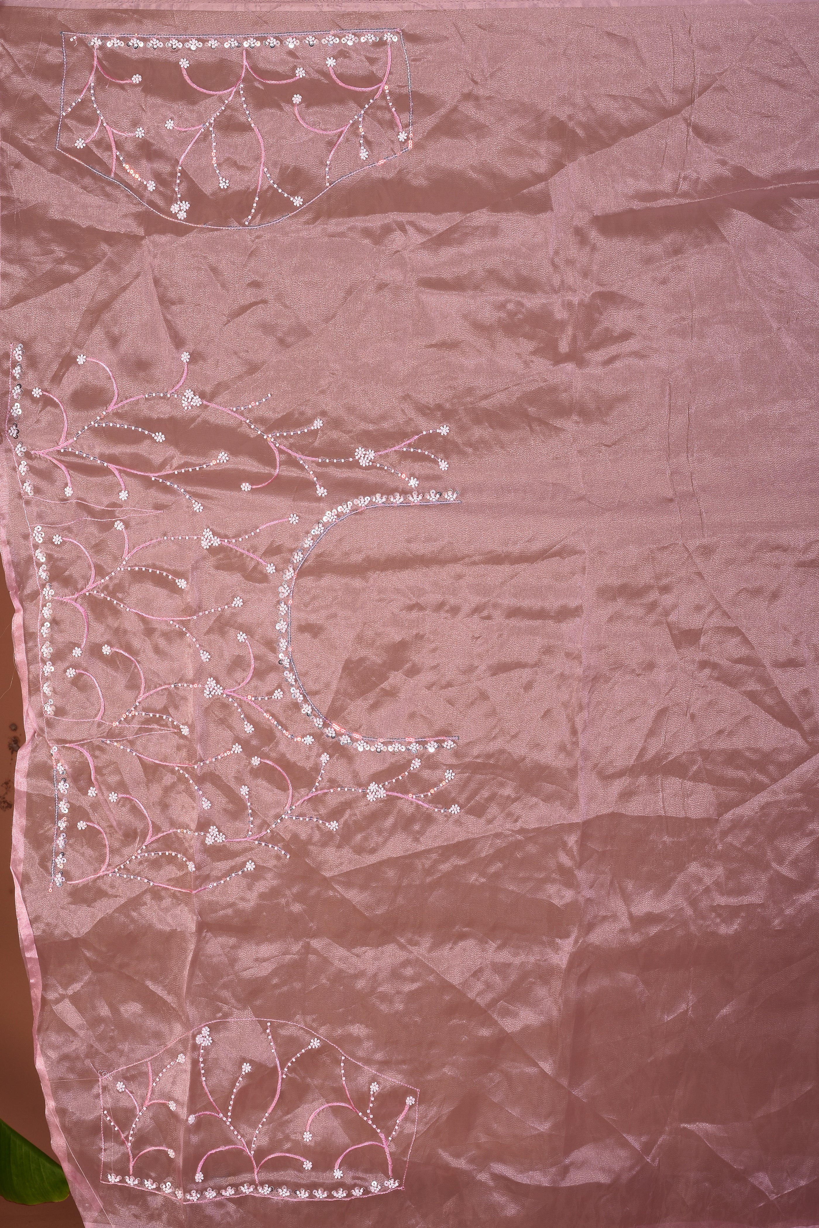 Pink Blended Organza Saree - Keya Seth Exclusive