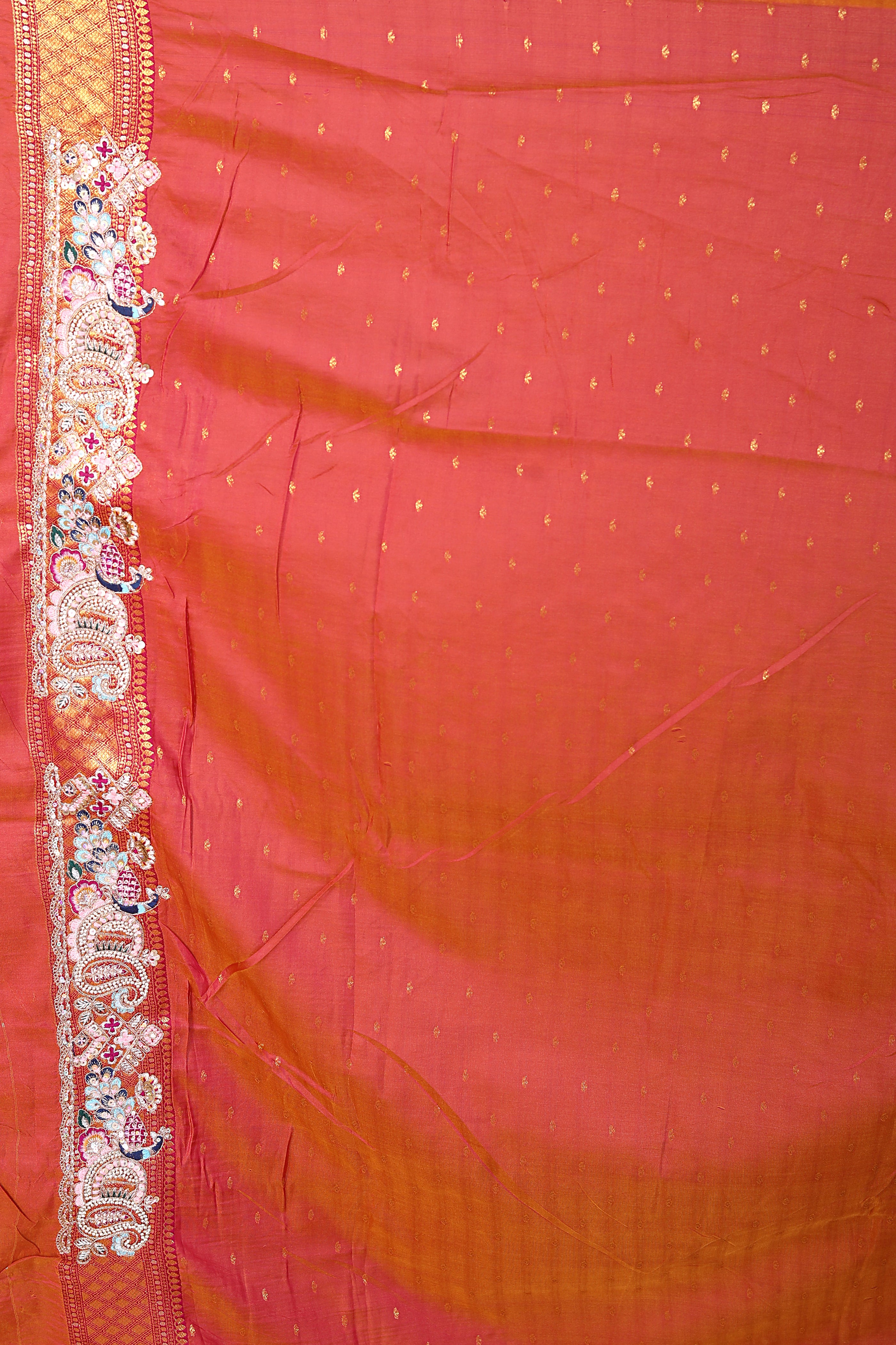 Mustard Blended Tissue Saree - Keya Seth Exclusive