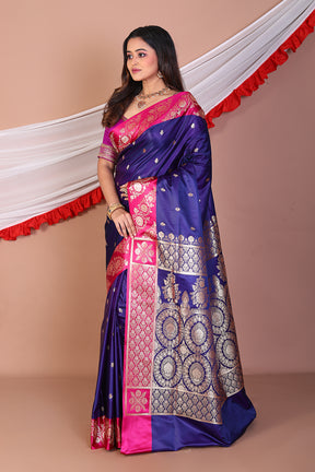 Violet Blended Mashru Silk - Keya Seth Exclusive