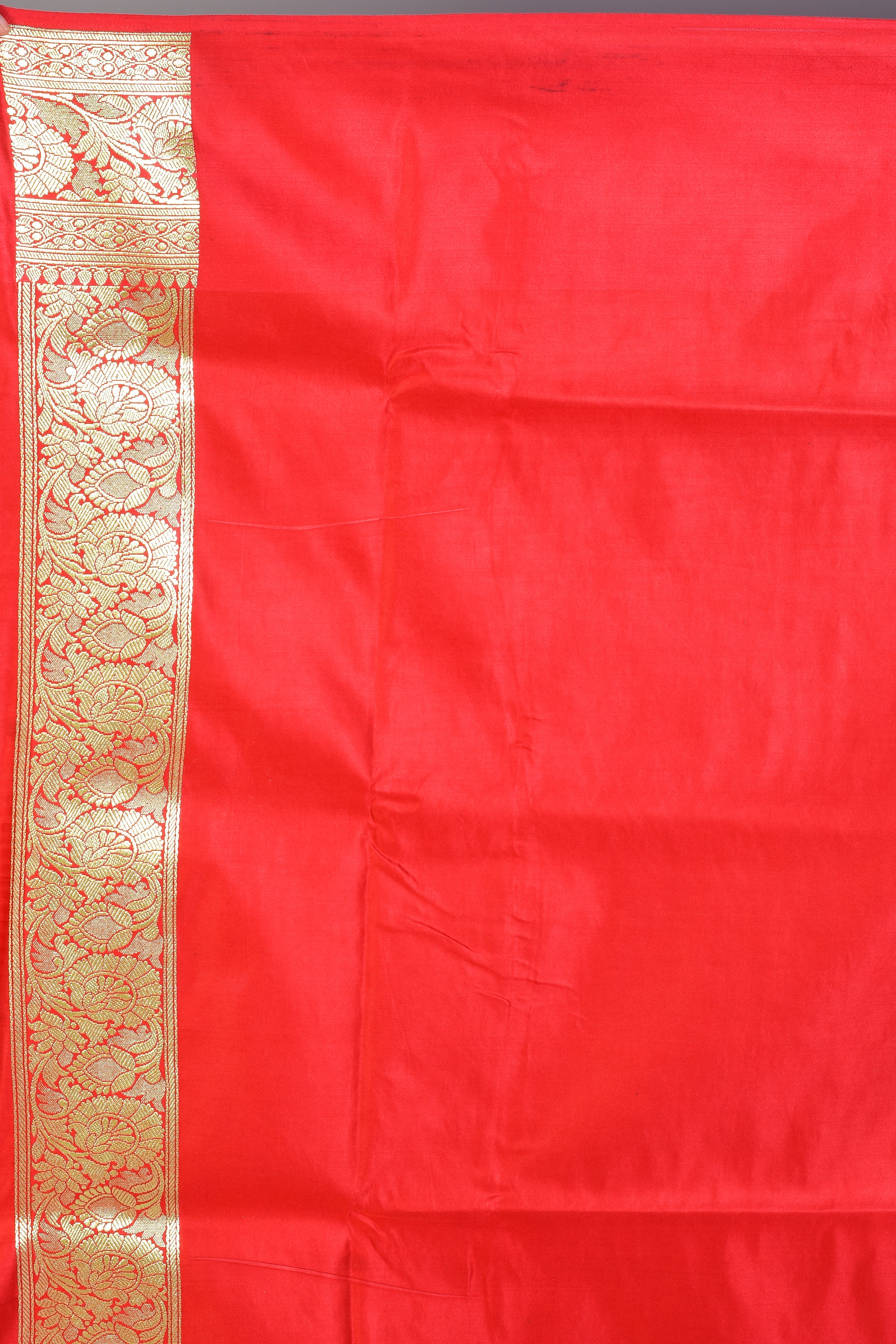 Mustard and Red Half & Half Banarasi Silk Saree with Blouse Piece - Keya Seth Exclusive