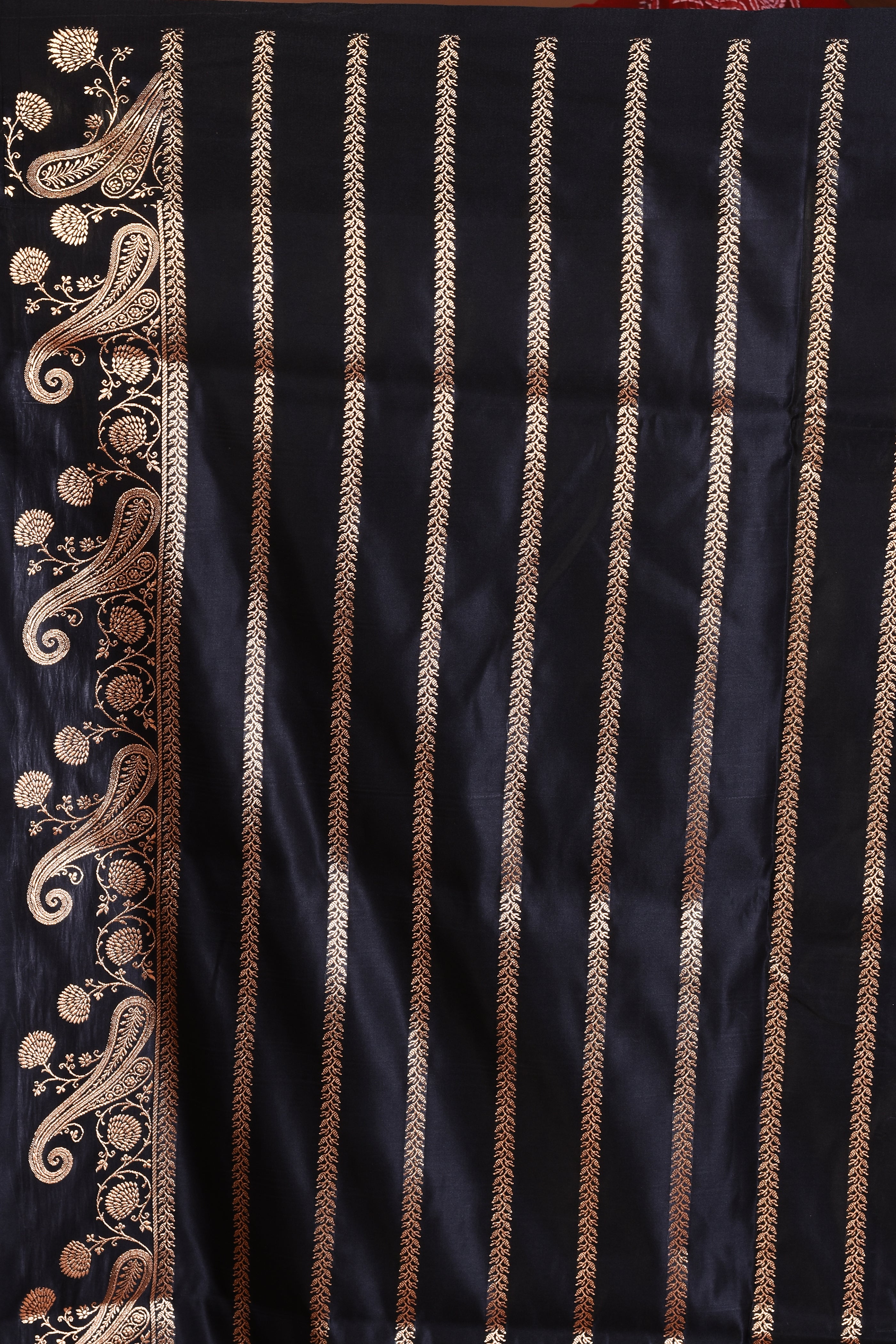 Black Blended Mashru Silk Saree - Keya Seth Exclusive