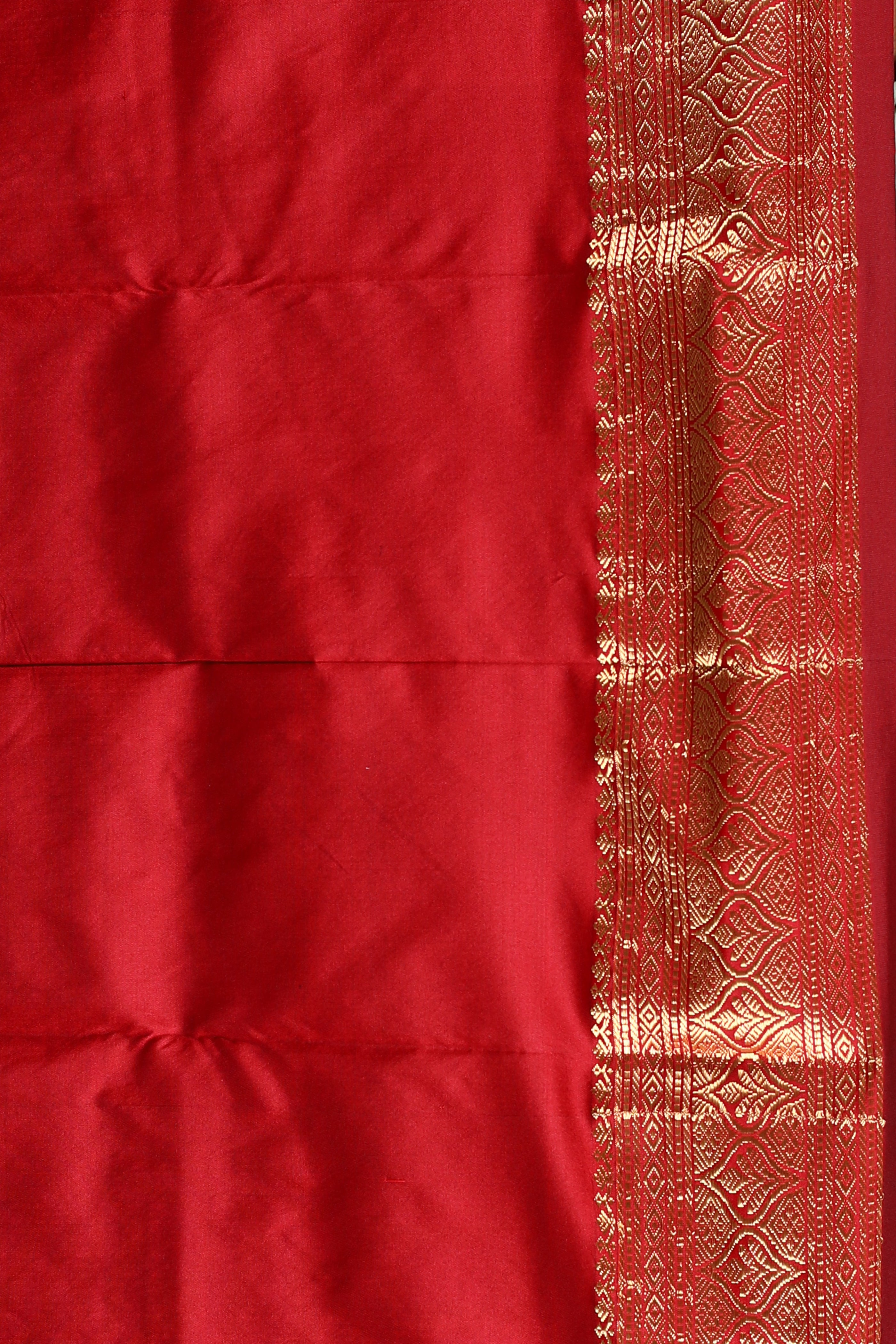 Maroon Pure Kanjivaram Silk Saree