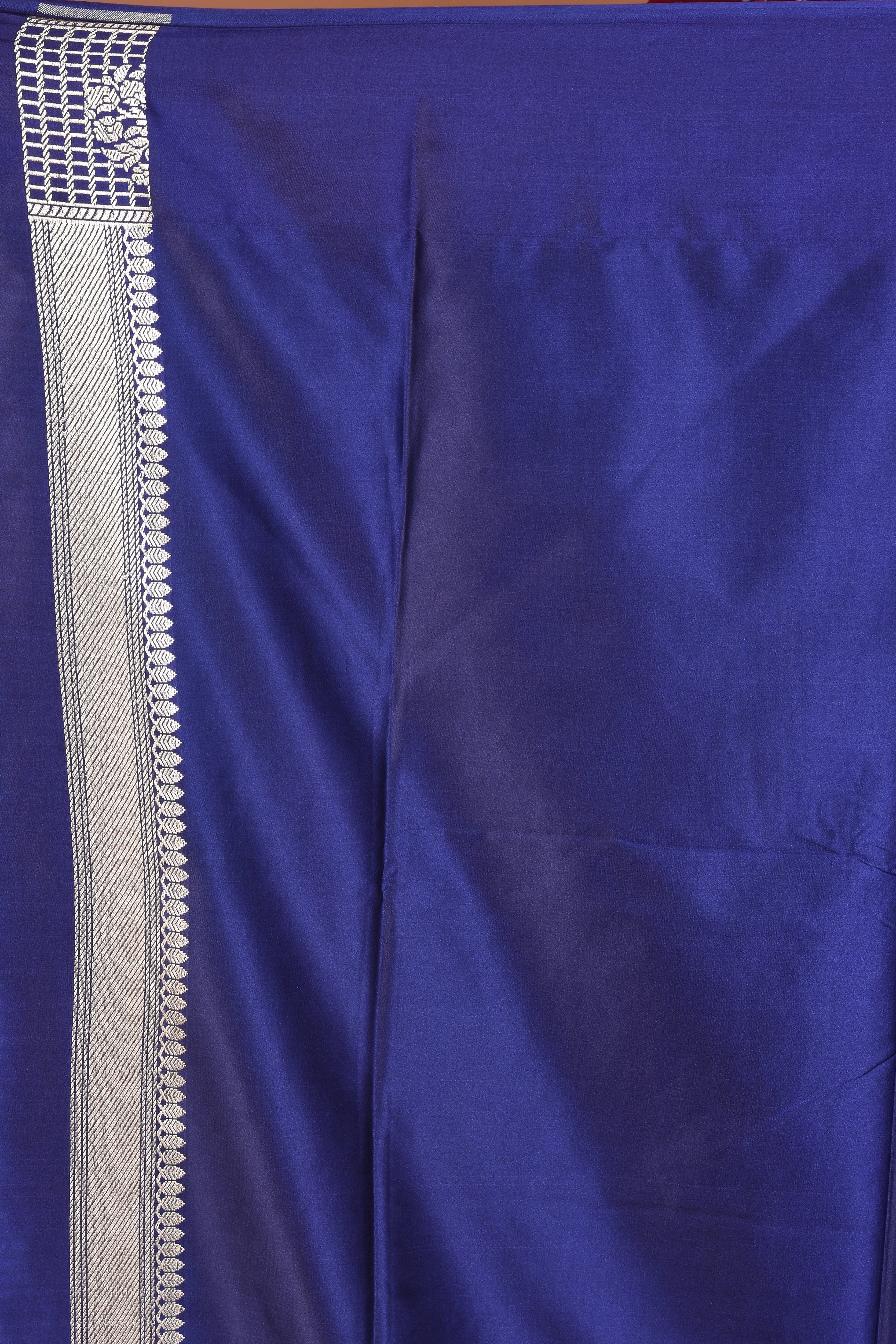 Navy Blue Blended Katan Saree - Keya Seth Exclusive
