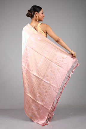 Sea Green Blended Silk Saree