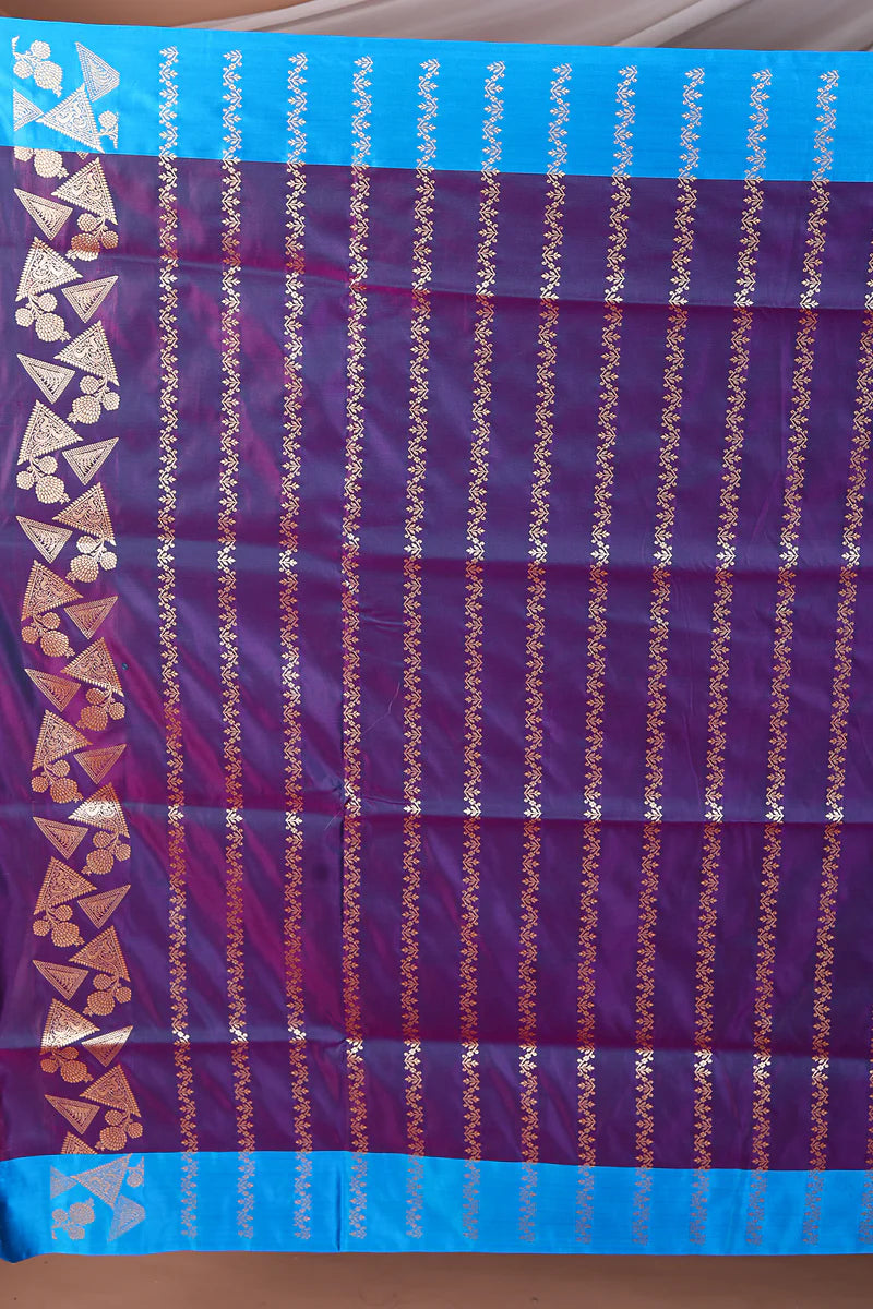 Violet Blended Mashru Silk - Keya Seth Exclusive