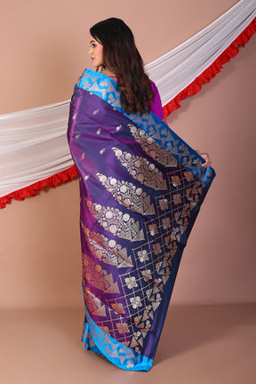 Violet Blended Mashru Silk - Keya Seth Exclusive