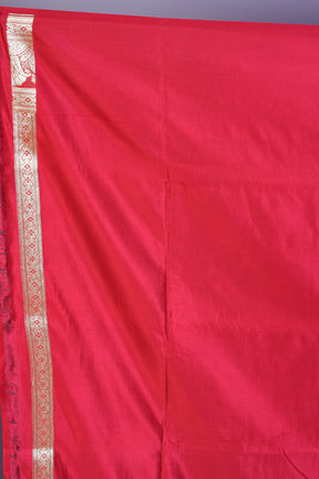 Red Banarasi Saree with Blouse Piece - Keya Seth Exclusive