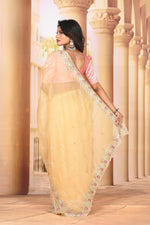 Load image into Gallery viewer, Pastel Yellow Jimmy Choo Saree
