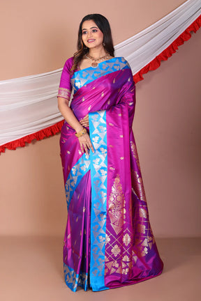 Purple Blended Mashru Silk - Keya Seth Exclusive