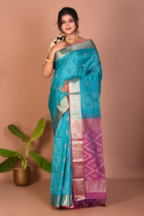 Rama Green Blended Handloom Saree - Keya Seth Exclusive