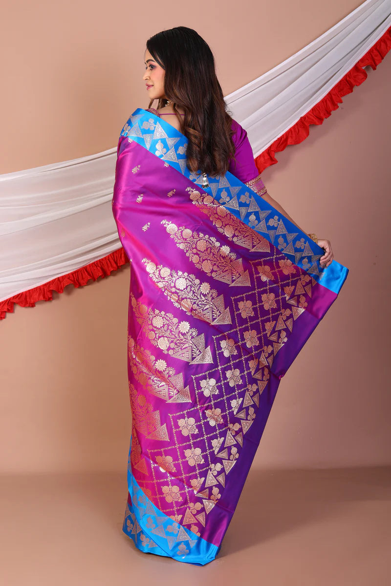 Purple Blended Mashru Silk - Keya Seth Exclusive