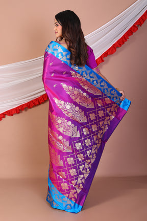 Purple Blended Mashru Silk - Keya Seth Exclusive
