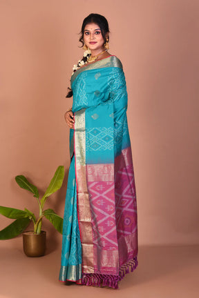 Rama Green Blended Handloom Saree - Keya Seth Exclusive