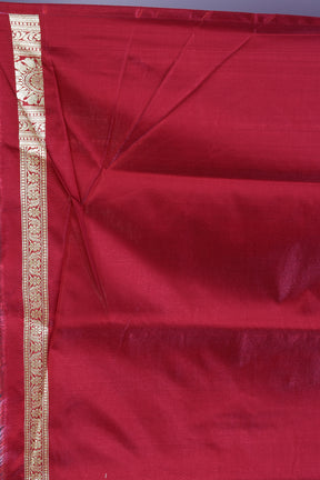 Maroon Banarasi Saree with Blouse Piece - Keya Seth Exclusive