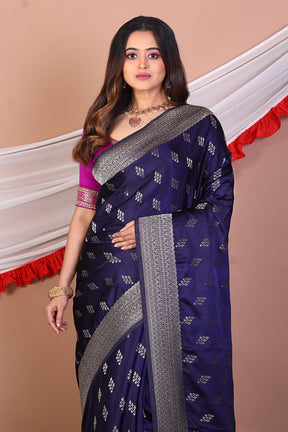 Violet Blended Mashru Silk - Keya Seth Exclusive