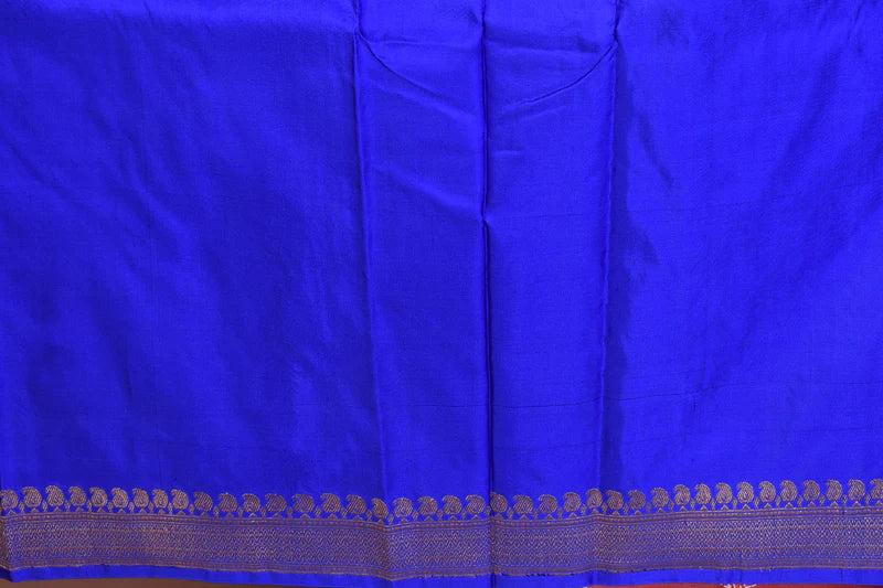 Royal Blue Pure Katan Saree - Keya Seth Exclusive