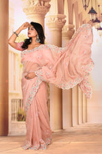 Load image into Gallery viewer, Pink Jimmy Choo Saree - Keya Seth Exclusive
