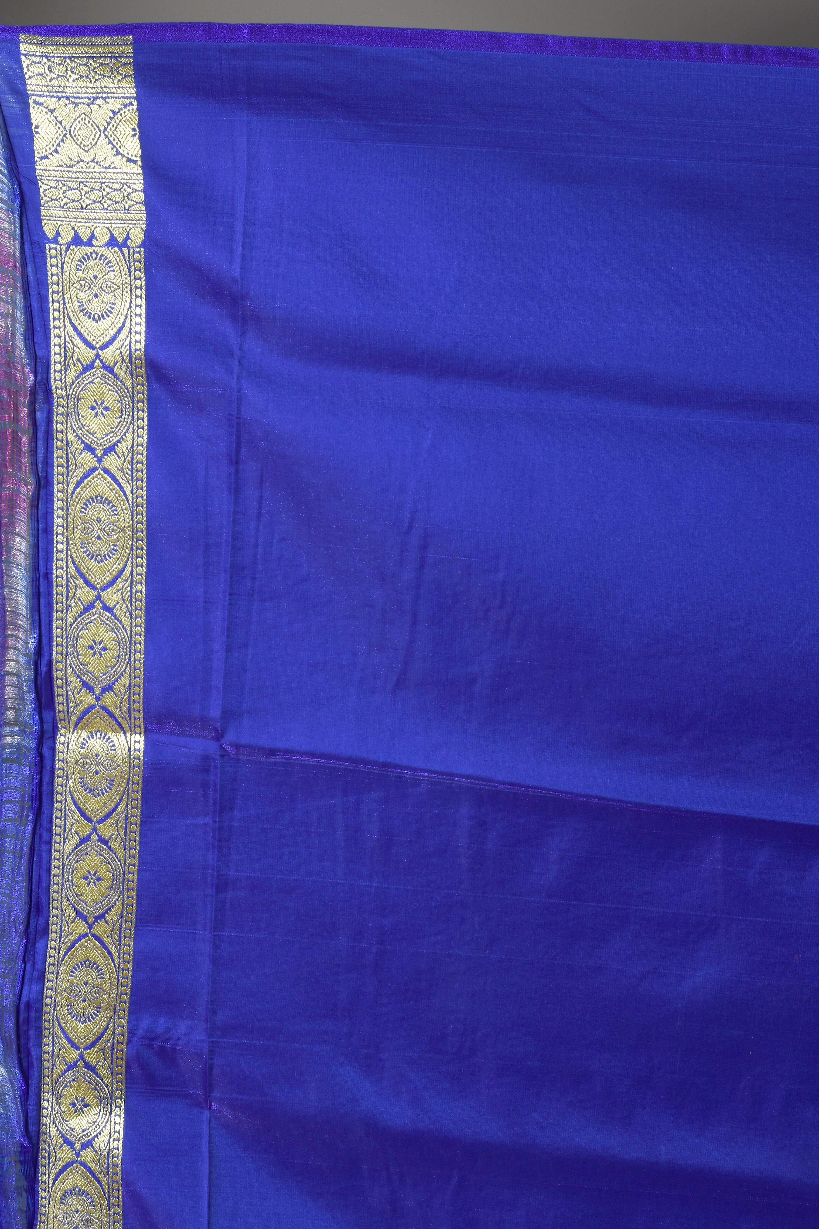 Royal Blue Half & Half Banarasi Saree with Blouse Piece - Keya Seth Exclusive