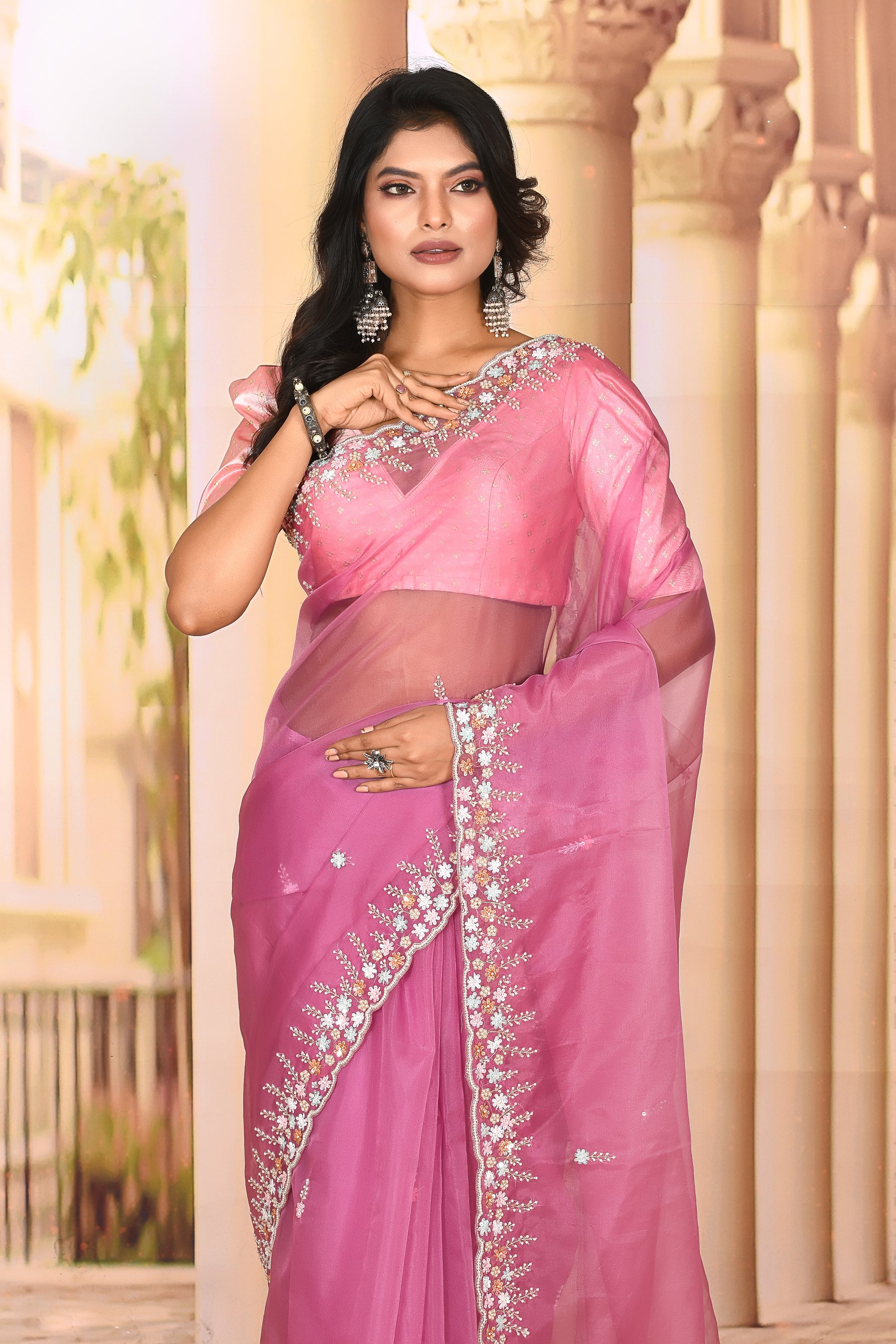 Purple Jimmy Choo Saree - Keya Seth Exclusive