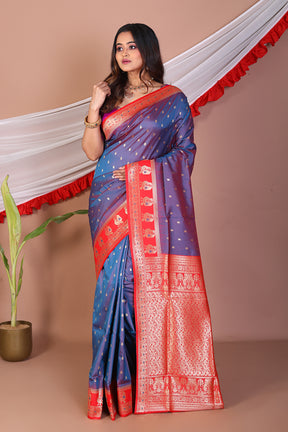 Dual Tone Purple Blended Mashru Silk Saree - Keya Seth Exclusive