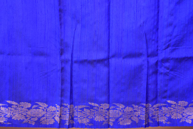 Royal Blue Pure Tussar Saree - Keya Seth Exclusive
