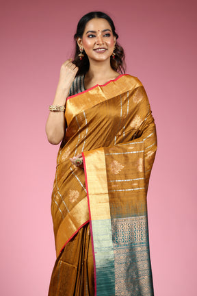 Rust Blended Silk Saree