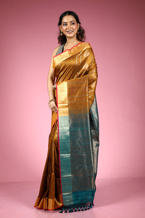 Rust Blended Silk Saree