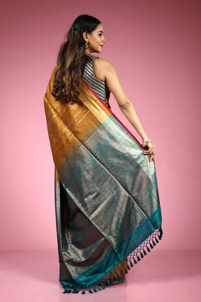 Rust Blended Silk Saree