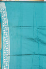 Load image into Gallery viewer, Graceful Cyan Silver Semi Silk Saree - Keya Seth Exclusive
