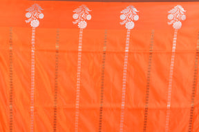Orange Blended Satin Silk Saree - Keya Seth Exclusive