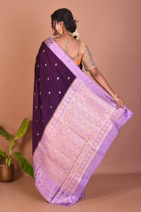 Purple Blended Silk Saree - Keya Seth Exclusive