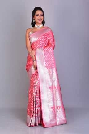 Pink Banarasi Saree with Blouse Piece - Keya Seth Exclusive