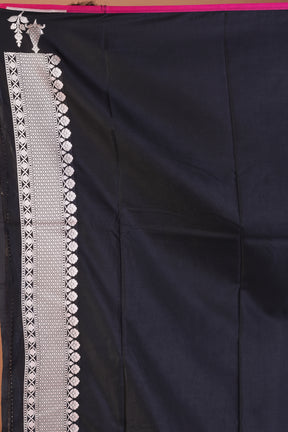 Black Blended Mashru Silk Saree - Keya Seth Exclusive