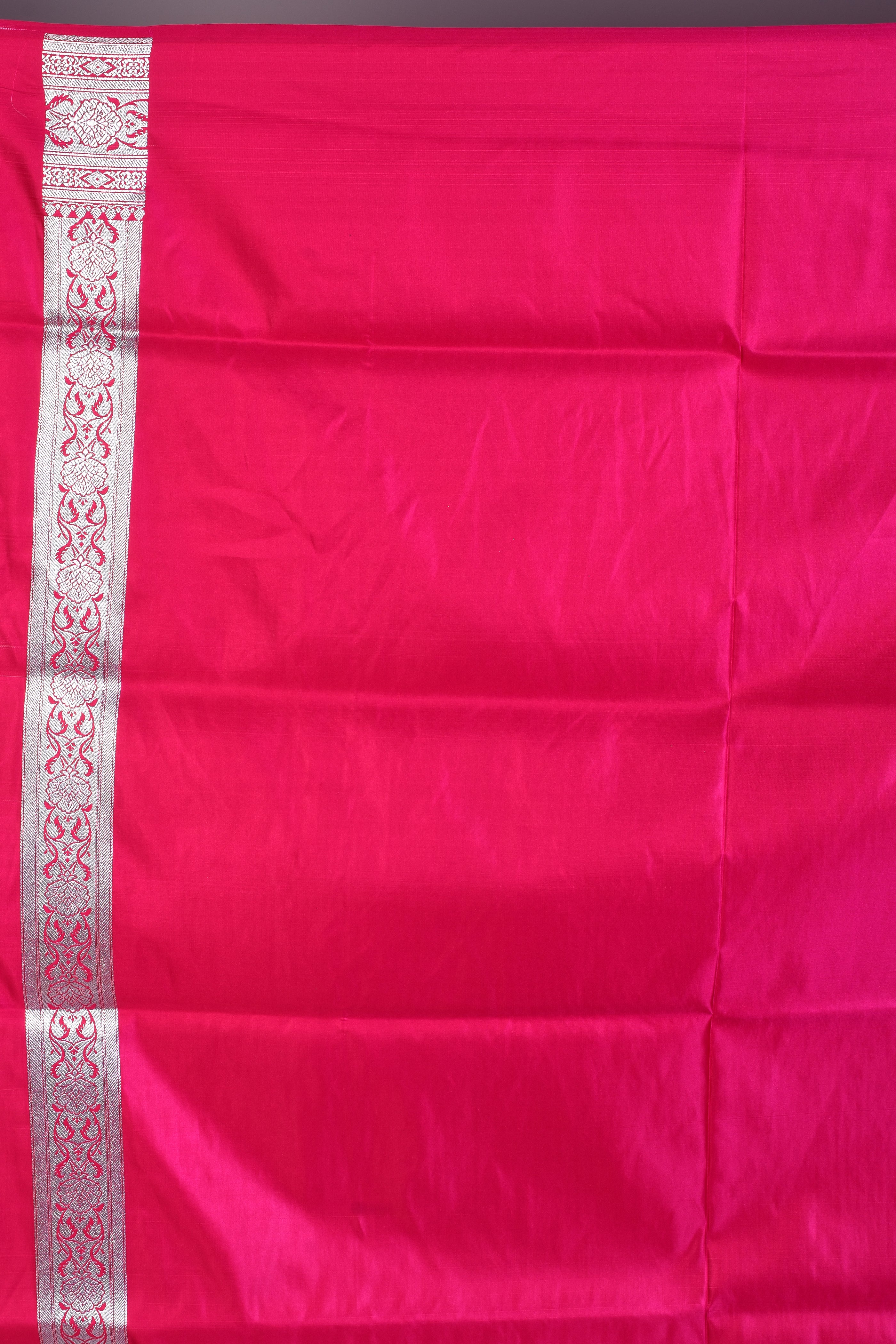 Deep Pink Patli Pallu Banarasi Saree with Blouse Piece - Keya Seth Exclusive