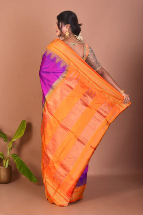 Purple Pure Kanjivaram Silk Saree - Keya Seth Exclusive