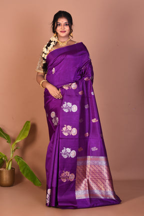 Violet Pure Katan Saree - Keya Seth Exclusive
