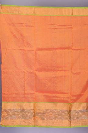 Orange Blended Silk Saree with Blouse Piece - Keya Seth Exclusive