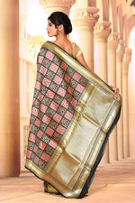 Load image into Gallery viewer, Pretty Black Pink Semi Silk Saree - Keya Seth Exclusive
