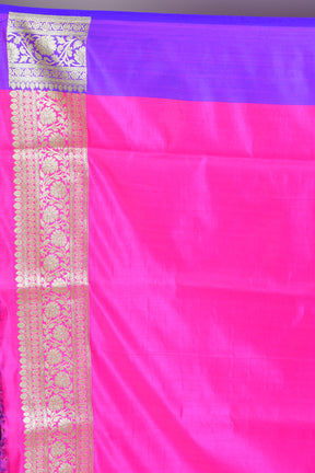 Pink Banarasi Saree with Blouse Piece - Keya Seth Exclusive