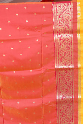Mustard Blended Mashru Silk Saree - Keya Seth Exclusive