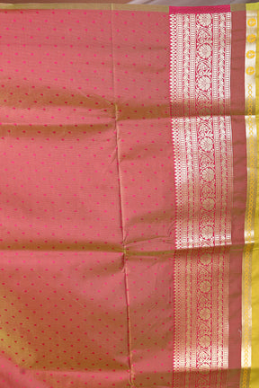 Lemon Blended Mashru Silk Saree - Keya Seth Exclusive