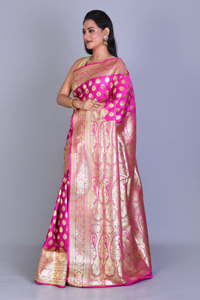 Pink Banarasi Saree with Blouse Piece - Keya Seth Exclusive