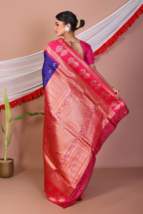 Purple Blended Mashru Silk Saree - Keya Seth Exclusive