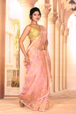 Load image into Gallery viewer, Lightweight Pastel Pink Jamdani Saree - Keya Seth Exclusive
