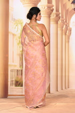 Load image into Gallery viewer, Lightweight Pastel Pink Jamdani Saree - Keya Seth Exclusive

